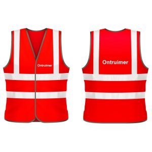 Ontruimer veiligheidshesje (rood)