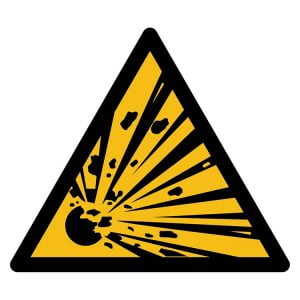 Pictogram bord waarschuwing Explosie gevaar NEN EN ISO 7010
