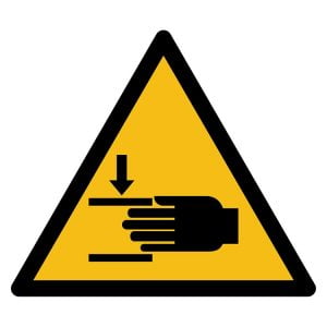 Pictogram bord waarschuwing Knelgevaar Handen NEN EN ISO 7010