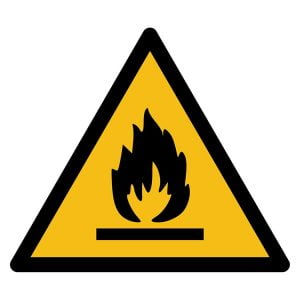 Pictogram bord waarschuwing Ontvlambare Stoffen NEN EN ISO 7010