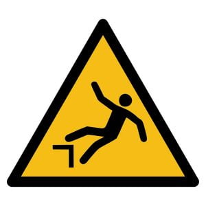 Pictogram bord waarschuwing Valgevaar van Hoogte NEN EN ISO 7010